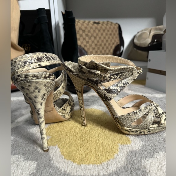 Jimmy Choo heels- snakeskin and leather size 40 - Picture 3 of 4